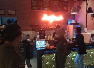 sosialisasi terkait surat edaran di sejumlah cafe, Warkop dan Rumah Makan