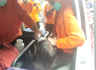 BPBD langsung terjun ke lokasi kejadian usai menerima laporan dari warga kelurahan kampung pisang