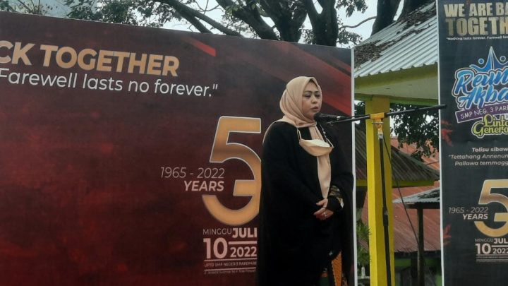 Erna Rasyid Taufan Hadiri Reuni Akbar Alumni SMPN 3 Kota Parepare Pemkot Parepare