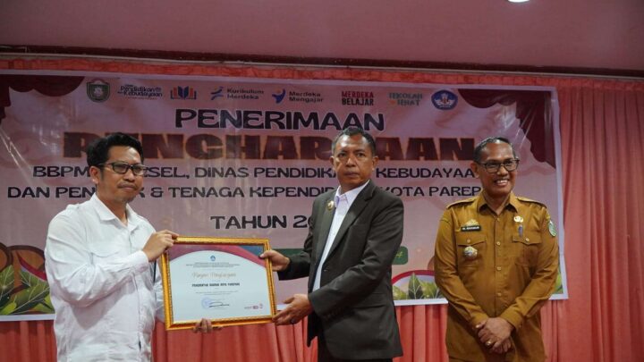 BBPMP Sulsel Berikan Penghargaan Kepada Pemkot Parepare, Bentuk Pengakuan Komitmen Peningkatan Mutu Kota Parepare