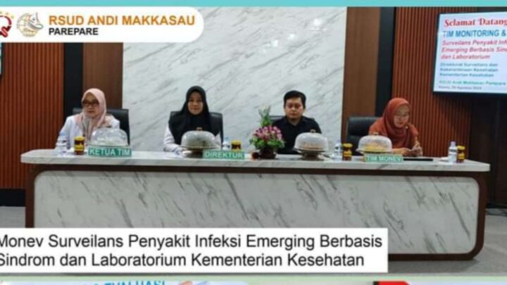 Kememkes RI Lakukan Monev Surveilans Penyakit Infeksi Emerging di RSUD Andi Makkasau Kota Parepare
